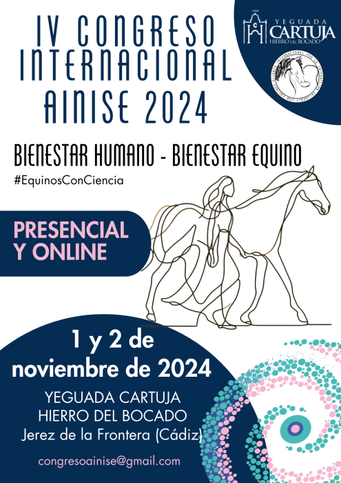 IV Congreso de la Alianza Internacional por la Interacción Saludable con Equinos (AINISE) 2024. Bienestar Humano-Bienestar Equino [1-2 Noviembre]